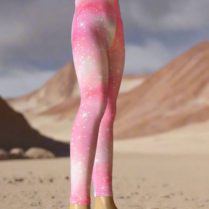 Pink constellation design full length leggings
