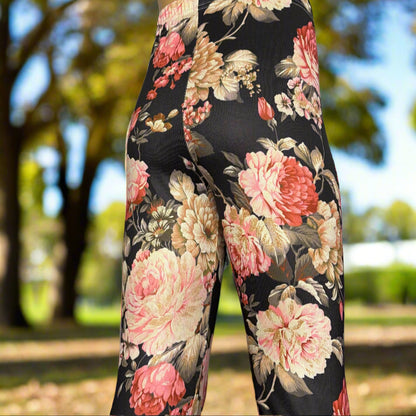 Garden design full length stretch leggings
