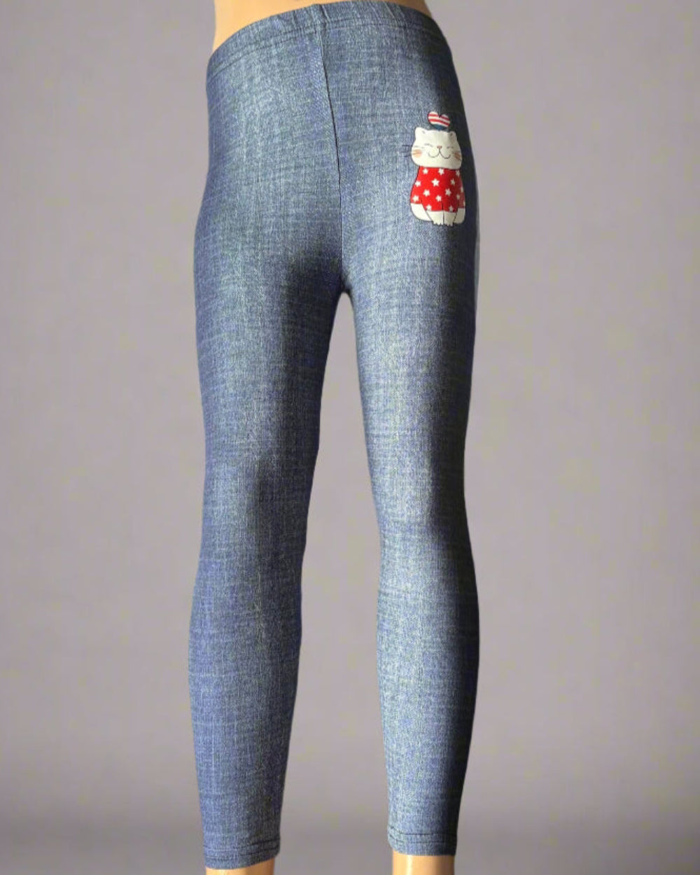 Cat design jegging look leggings