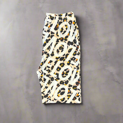 'Leopard love' design full length leggings