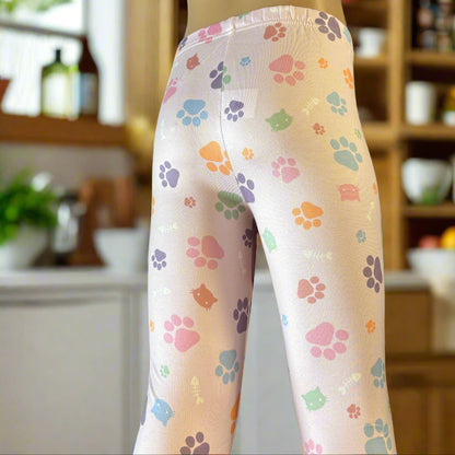 Lilac cat girl full length leggings
