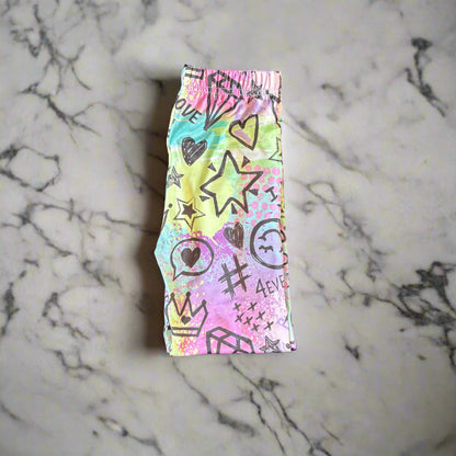 Cool scrawl design full length leggings