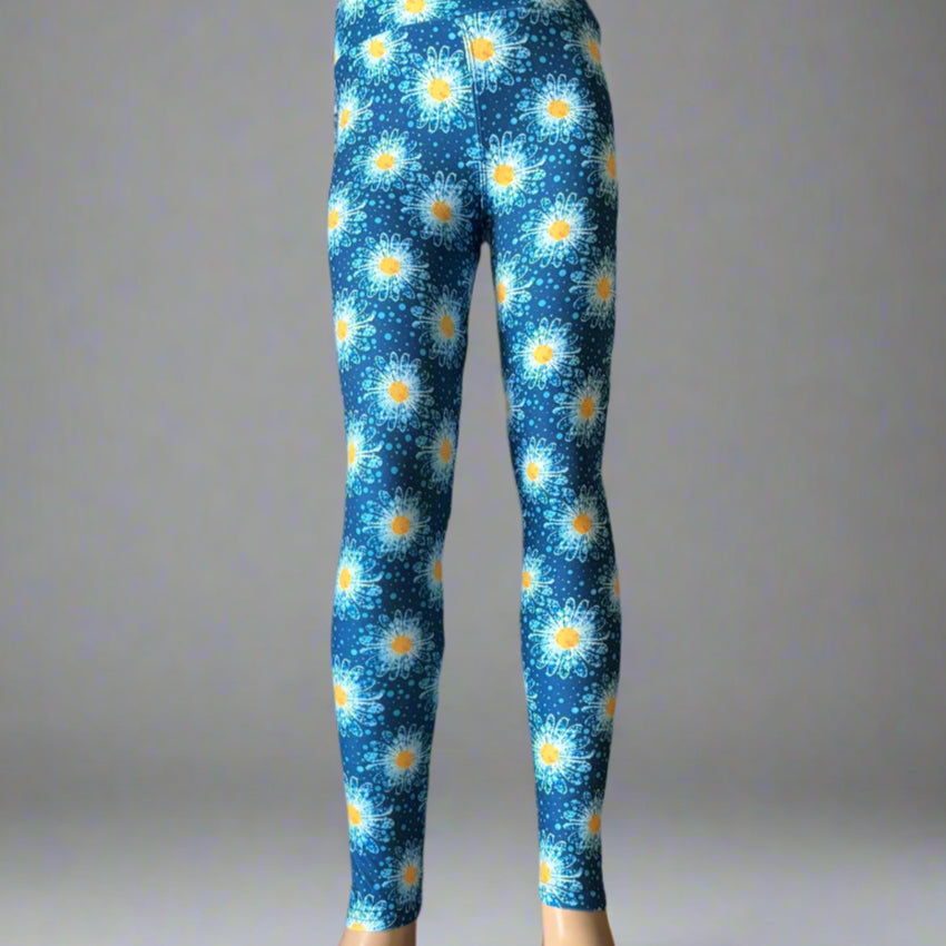 Winter daisy leggings