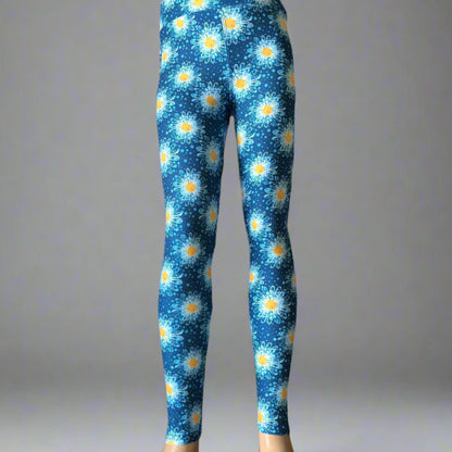 Winter daisy leggings