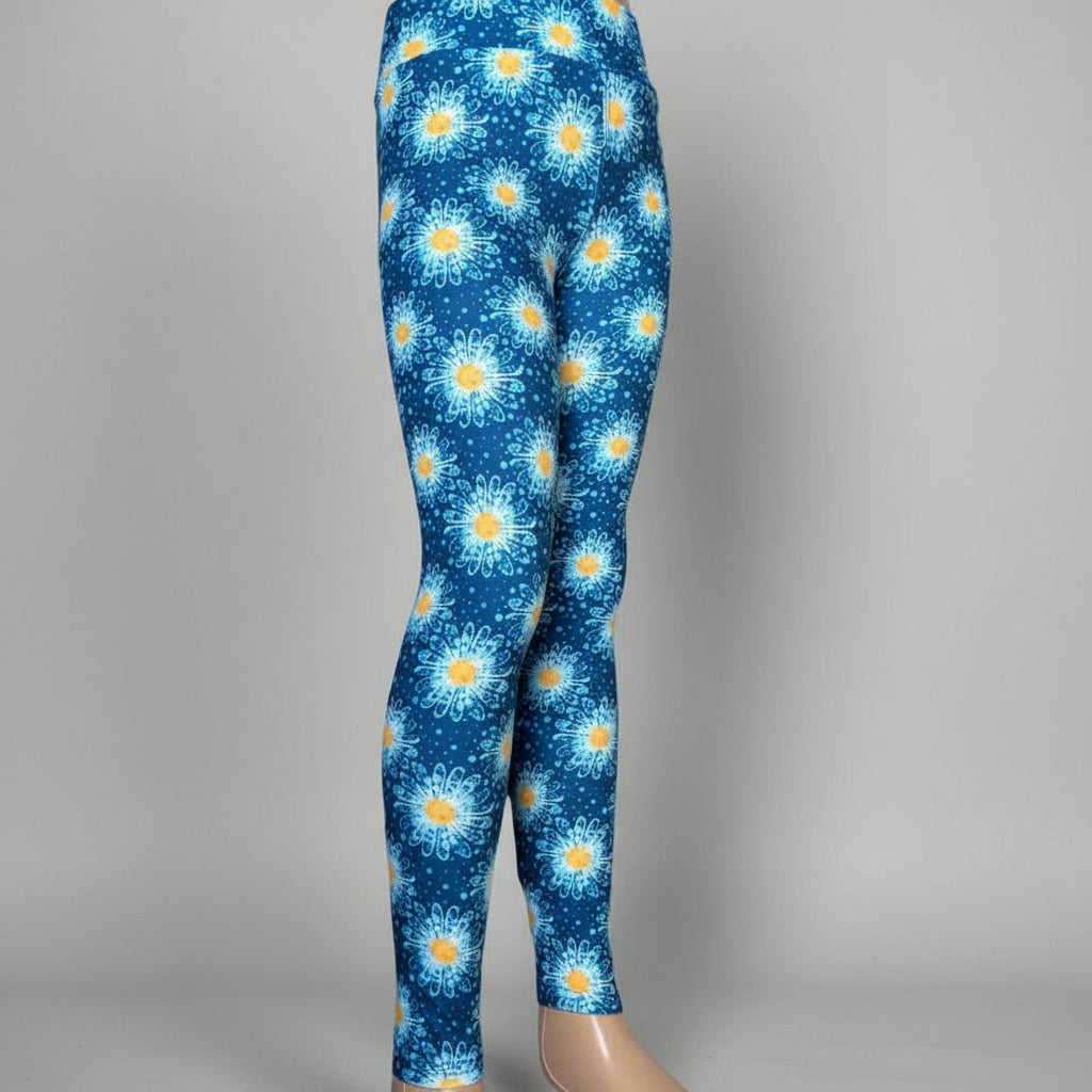 Winter daisy leggings