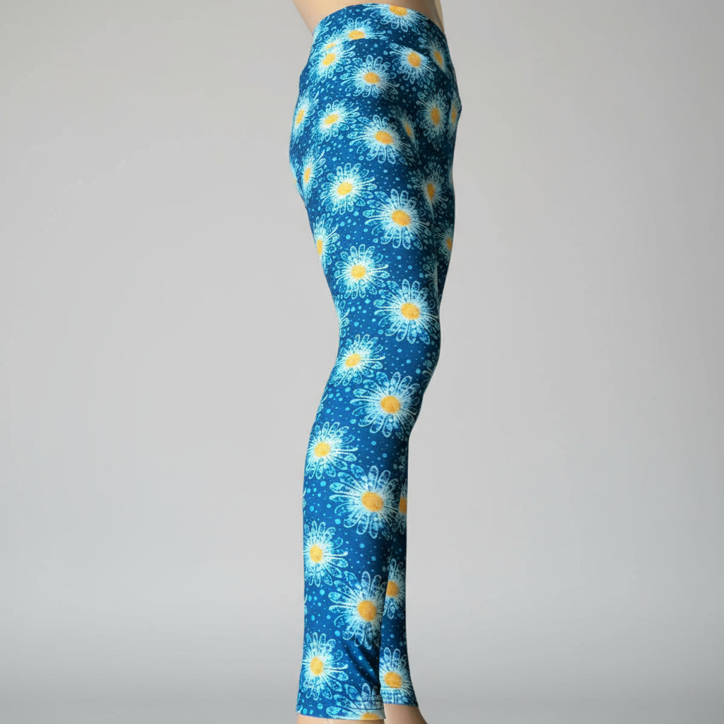 Winter daisy leggings