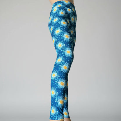 Winter daisy leggings