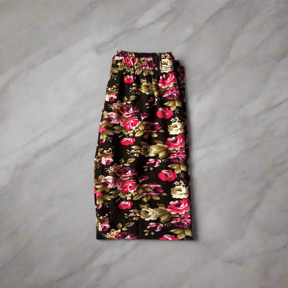 Rose floral leggings, full length