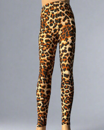 'Wild leopard' design full length leggings