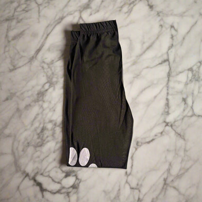 Black paw love design full length stretch leggings