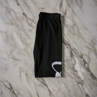 Black paw love design full length stretch leggings