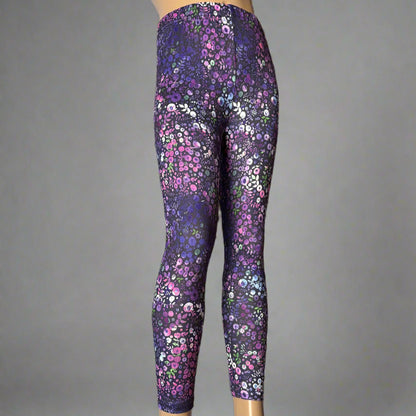 Blueberry design full length stretch leggings