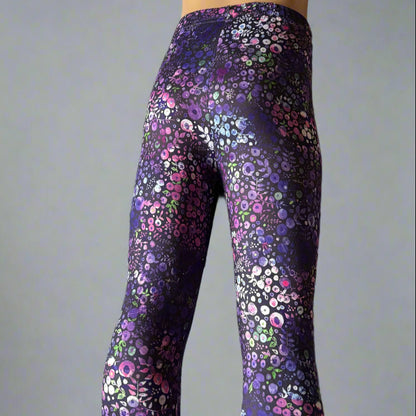 Blueberry design full length stretch leggings