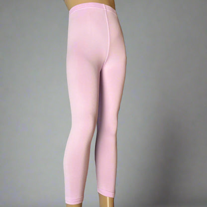 Lightweight pink full length stretch leggings