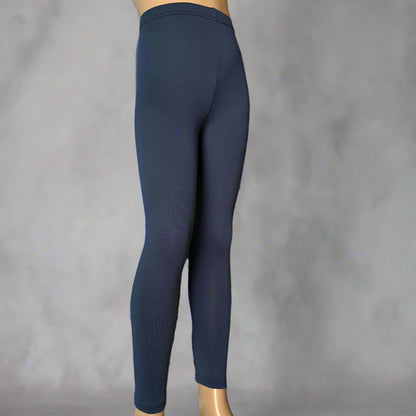 Lightweight navy full length stretch leggings