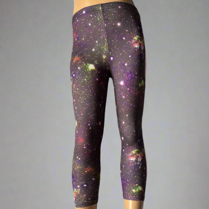 Night Skies design full length, stretch leggings
