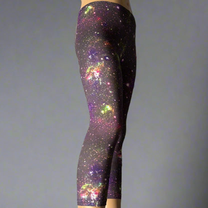 Night Skies design full length, stretch leggings