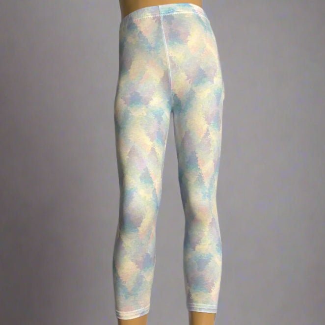 Pastels design full length stretch leggings