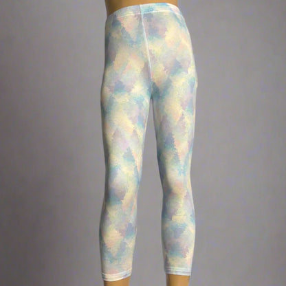 Pastels design full length stretch leggings