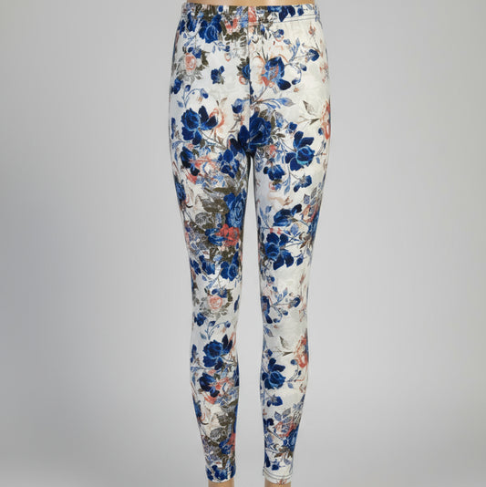 Blue Rose design leggings