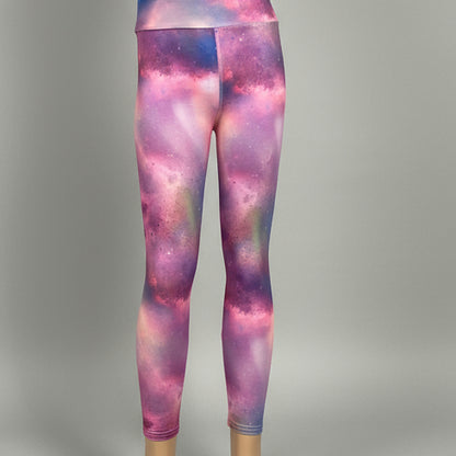 Space design full length stretch leggings