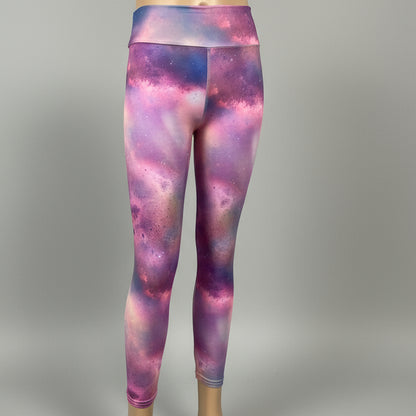 Space design full length stretch leggings