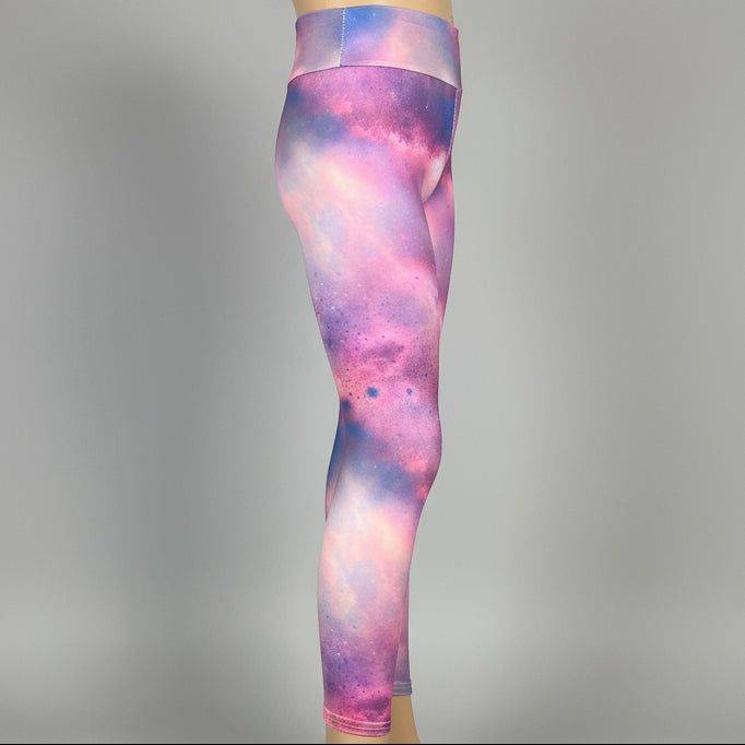 Space design full length stretch leggings