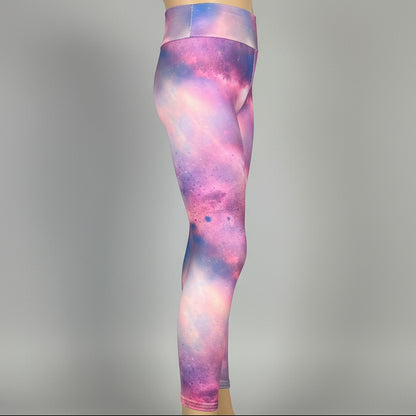 Space design full length stretch leggings