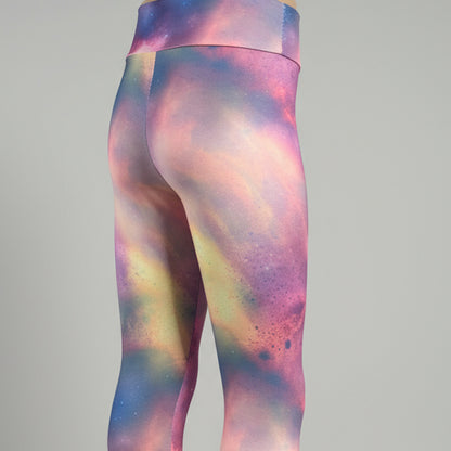 Space design full length stretch leggings
