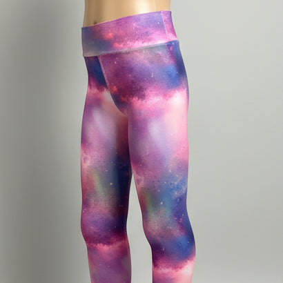 Space design full length stretch leggings