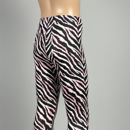 Pink tiger stripe leggings