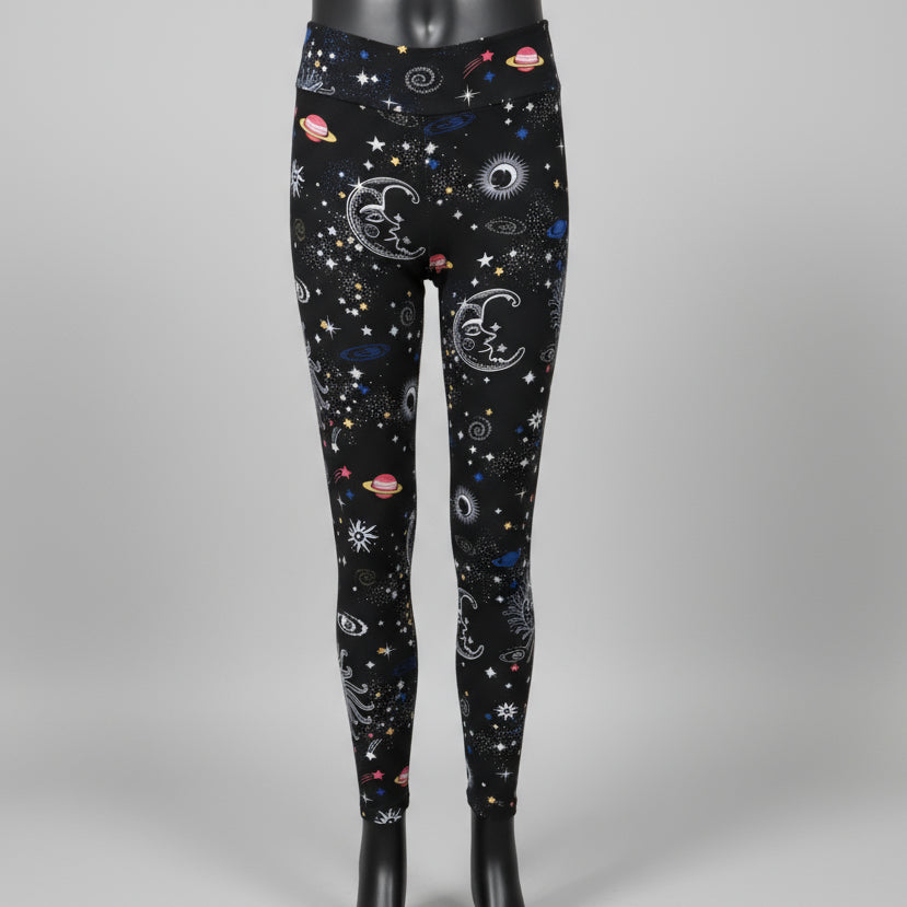 'Solar System' design full length leggings