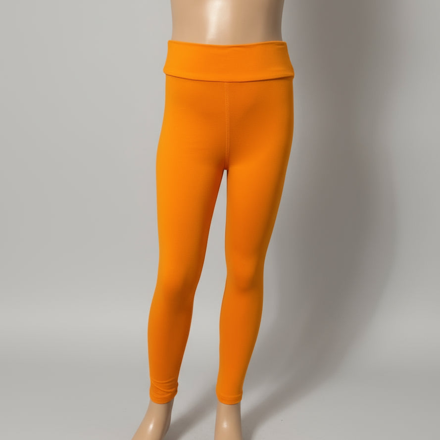 Solid colour, soft, stretch leggings in black, green, navy, grey, orange, pink, fuchsia, purple and more!