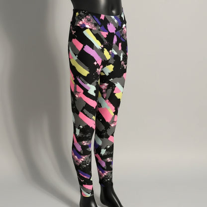 'Jazz brush' design full length leggings