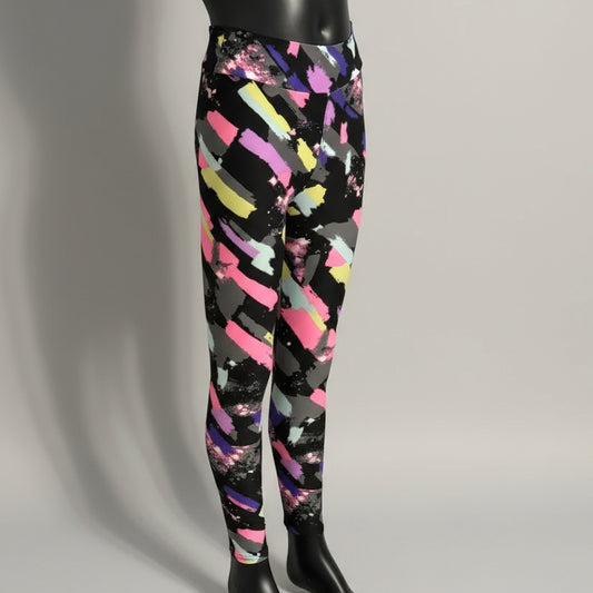 'Jazz brush' design full length leggings