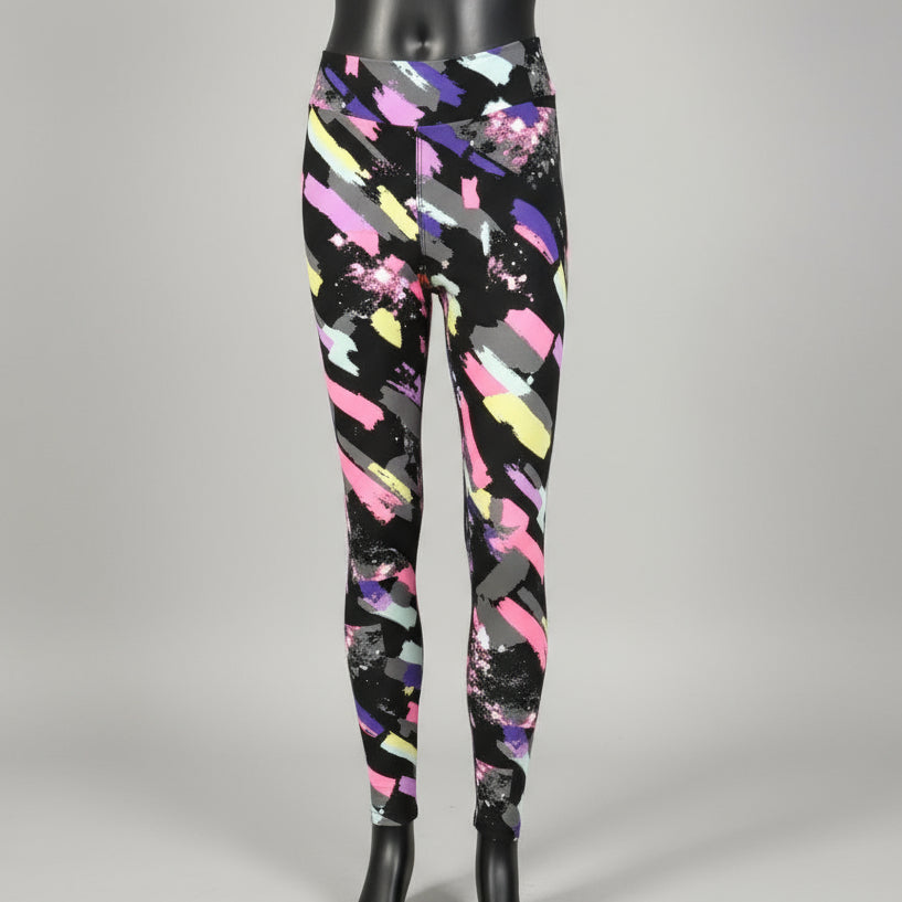 'Jazz brush' design full length leggings