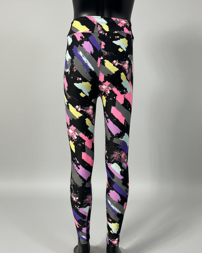 'Jazz brush' design full length leggings