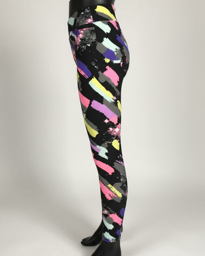 'Jazz brush' design full length leggings