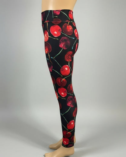 Cherry design full length leggings
