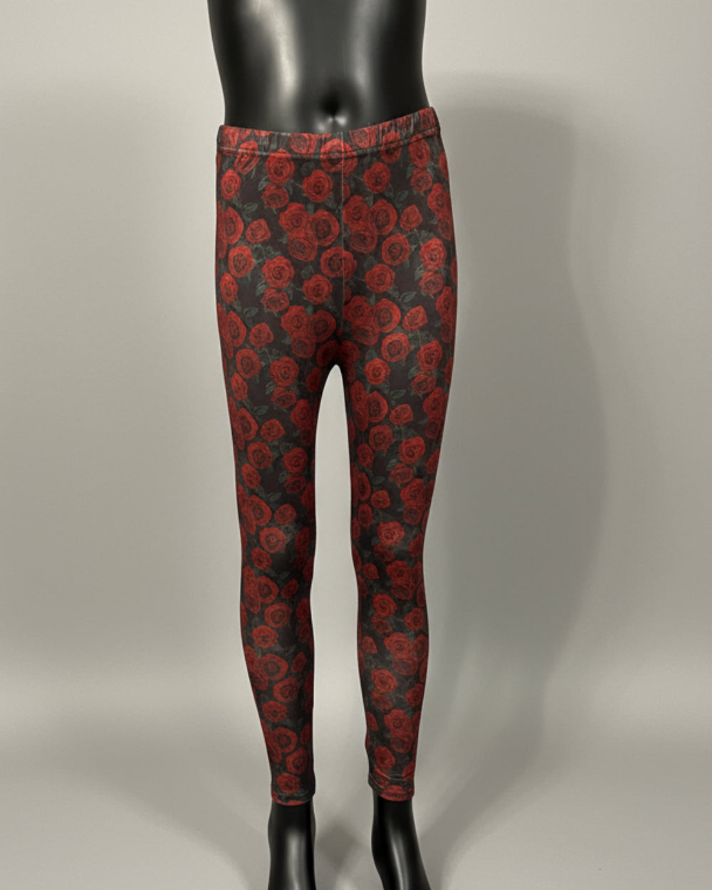 Red Rose full length stretch leggings