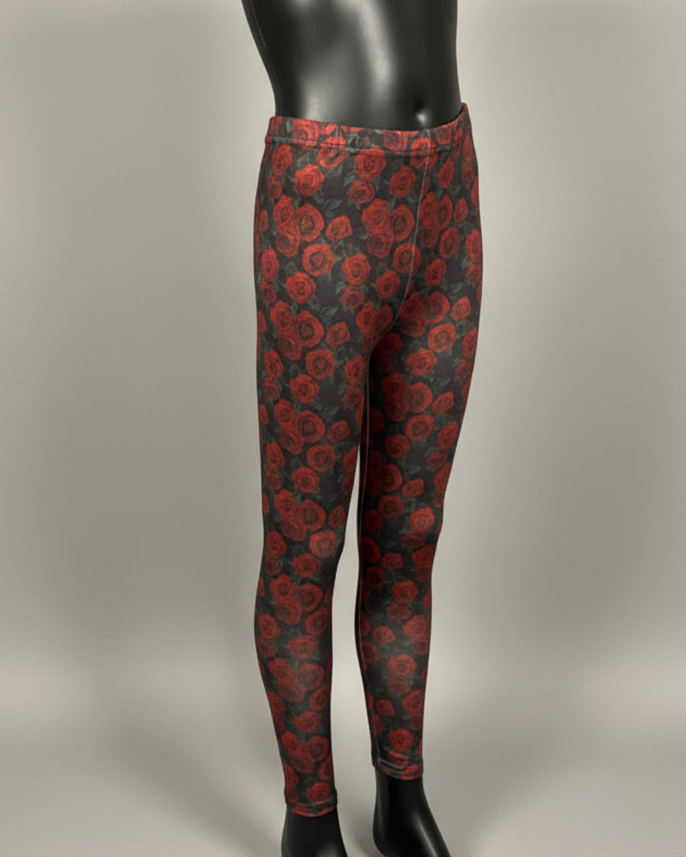 Red Rose full length stretch leggings