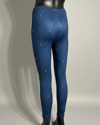 'Midnight Class' design full length stretch leggings
