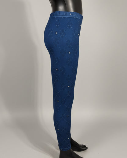 'Midnight Class' design full length stretch leggings