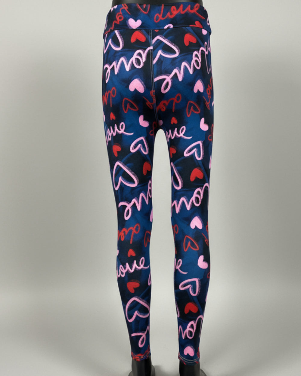 Navy heart design soft touch stretch leggings