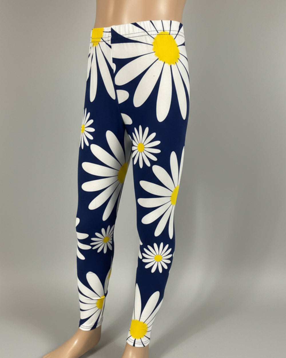 Girls blue daisy leggings