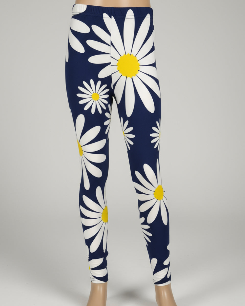 Girls blue daisy leggings