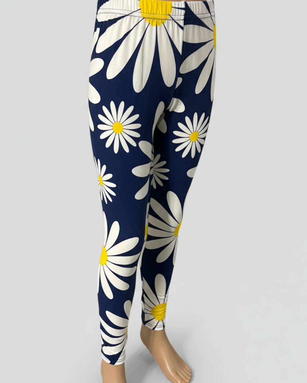 Girls blue daisy leggings