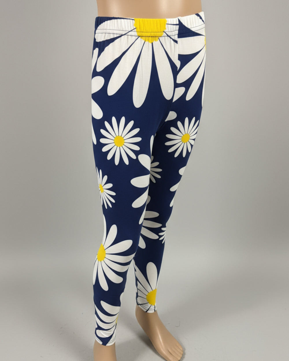 Girls blue daisy leggings