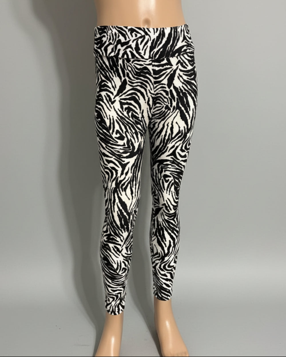 Zebra black & white full length leggings