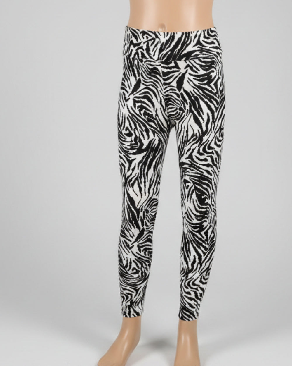 Zebra black & white full length leggings